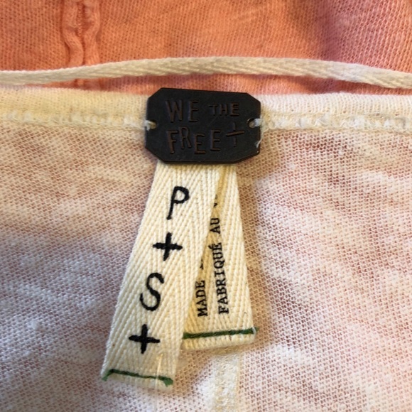 NEW Free People Linen Blend Ombre Tee - Picture 8 of 8